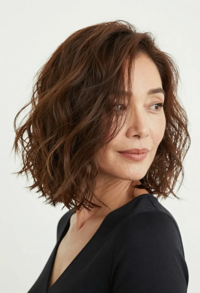 Wavy Side-Parted Bob Wavy Side-Parted Bob