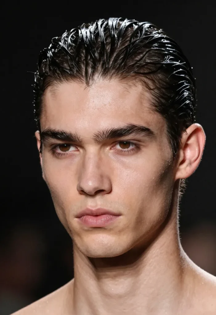 Wet Look Slick Back Haircut Wet Look Slick Back Haircut