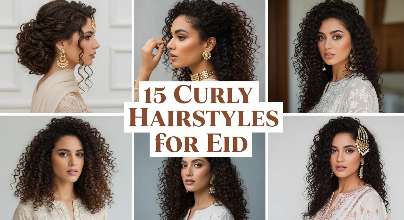 15 Curly Hairstyles for Eid