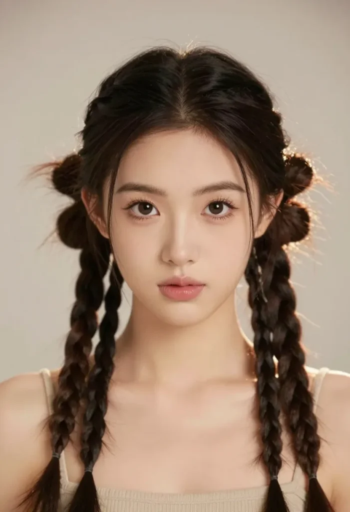 Braided Double Buns Braided Double Buns