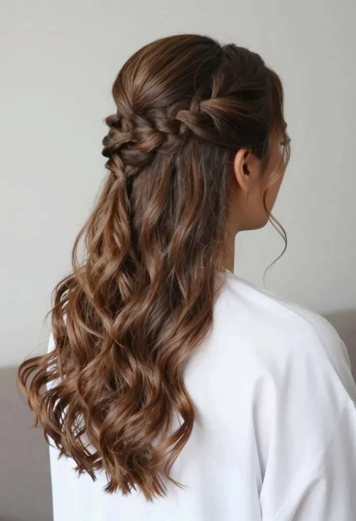Braided Half-Up Style Braided Half-Up Style