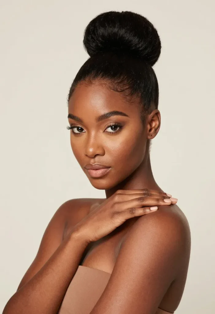 Braided High Bun for Black Women Braided High Bun for Black Women