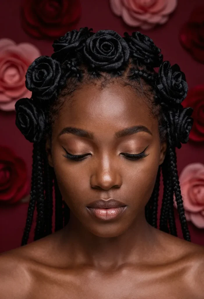 Braided Rose Cornrow Style Braided Rose Cornrow Style