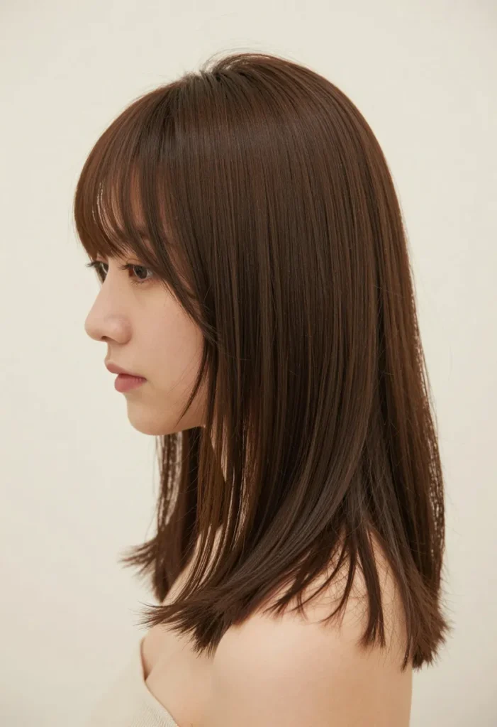 Charming Long Hair with Curtain Bangs Charming Long Hair with Curtain Bangs