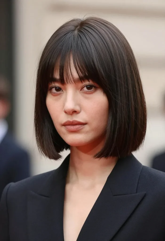 Chic French Bob for Round Faces Chic French Bob for Round Faces