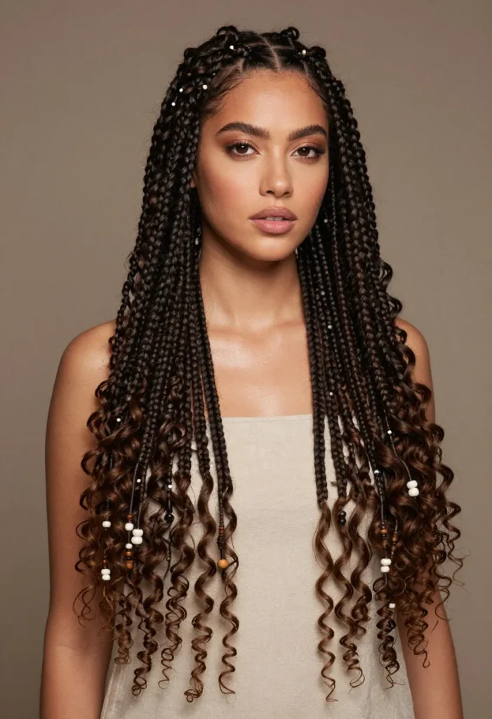 Classic Boho Box Braids Classic Boho Box Braids