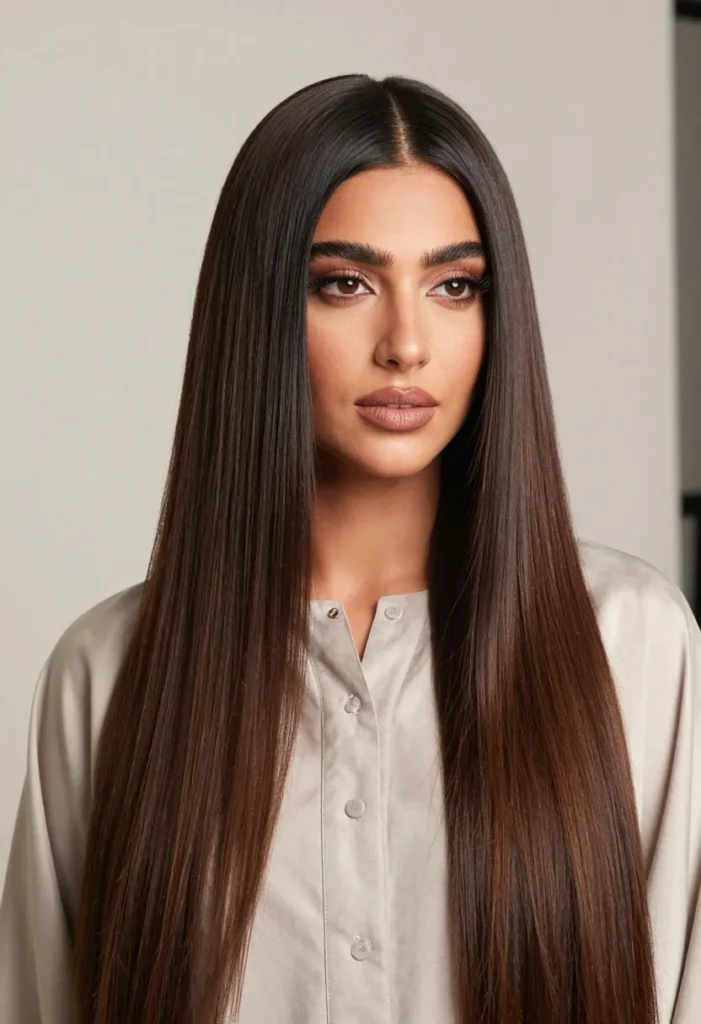 Classic Middle-Part Straight Hair Classic Middle-Part Straight Hair