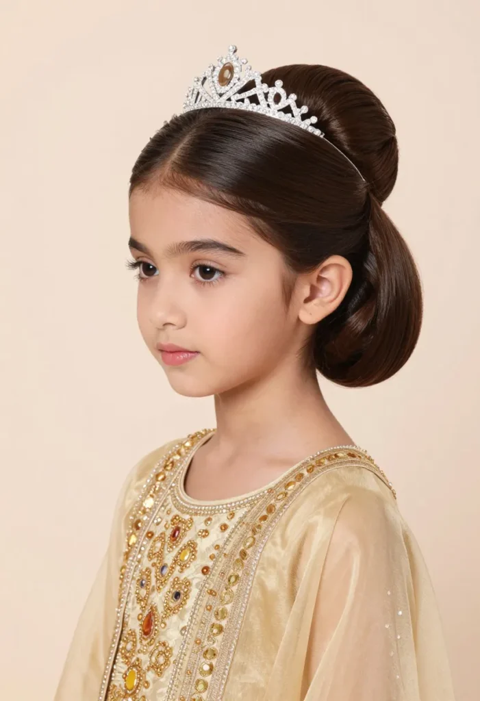 Classic Princess Updo with a Tiara Classic Princess Updo with a Tiara