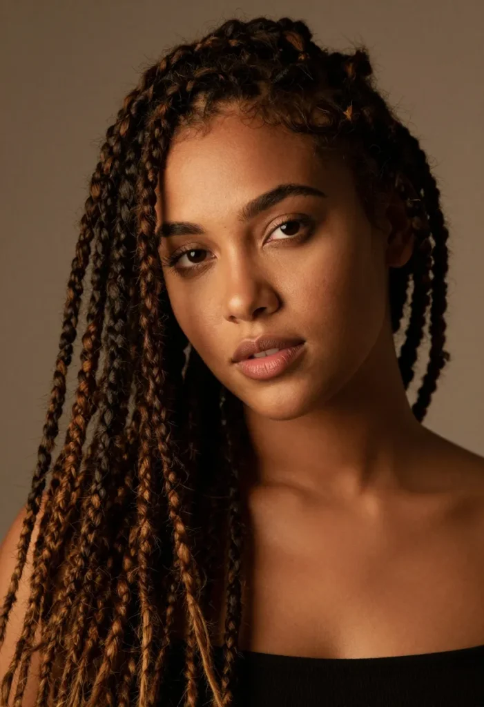 Classic Side-Swept Dreads with Romance Classic Side-Swept Dreads with Romance