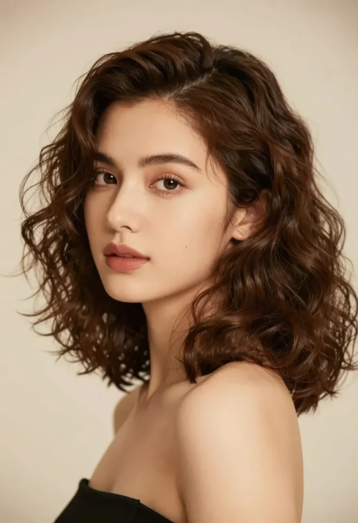 Classic Soft Curls with Side Part Classic Soft Curls with Side Part
