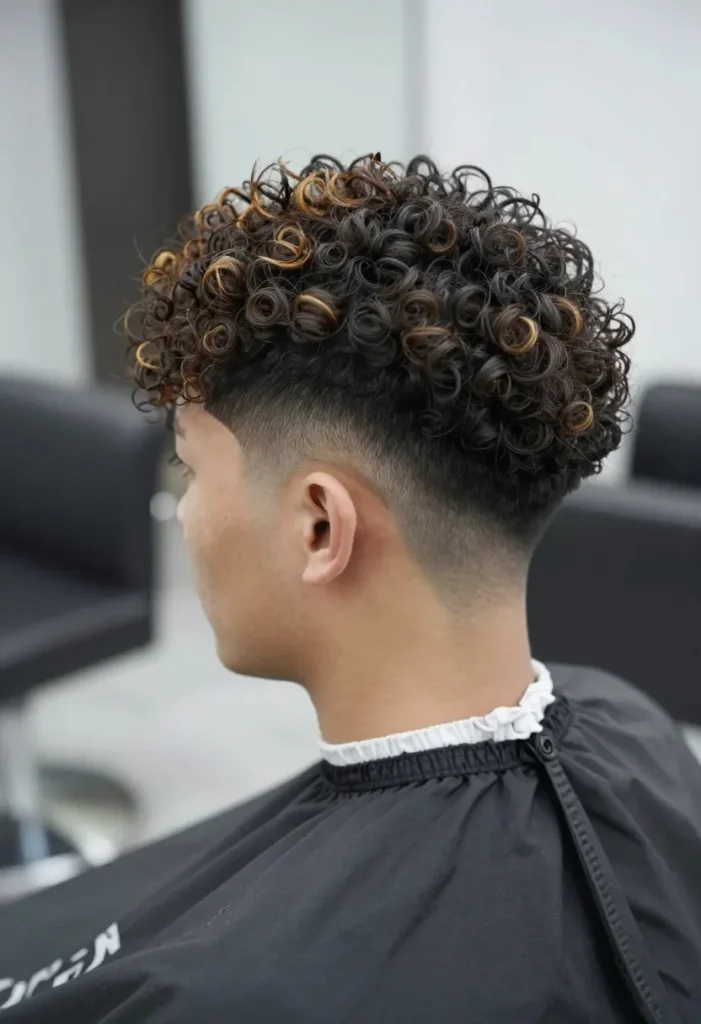 Cool Taper Fade with Highlights Cool Taper Fade with Highlights