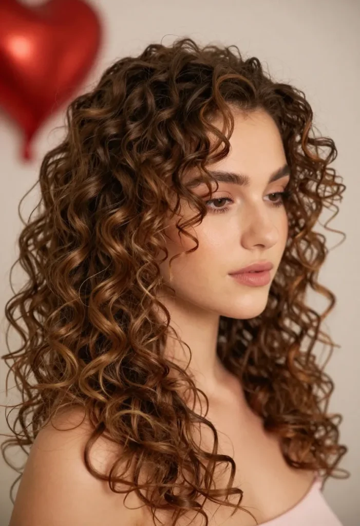 Curly Half-Up Half-Down Style Curly Half-Up Half-Down Style