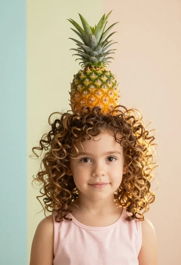 Curly Pineapple Puff Curly Pineapple Puff