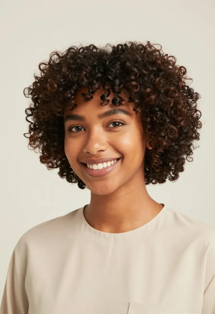 Curly Short Hair Eid Look Curly Short Hair Eid Look
