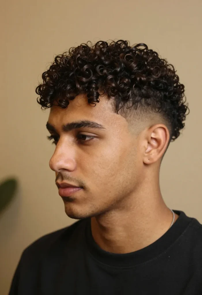 Curly Top with Fade Curly Top with Fade