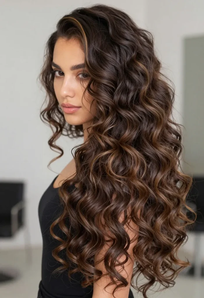 Curly Updo with Loose Tendrils