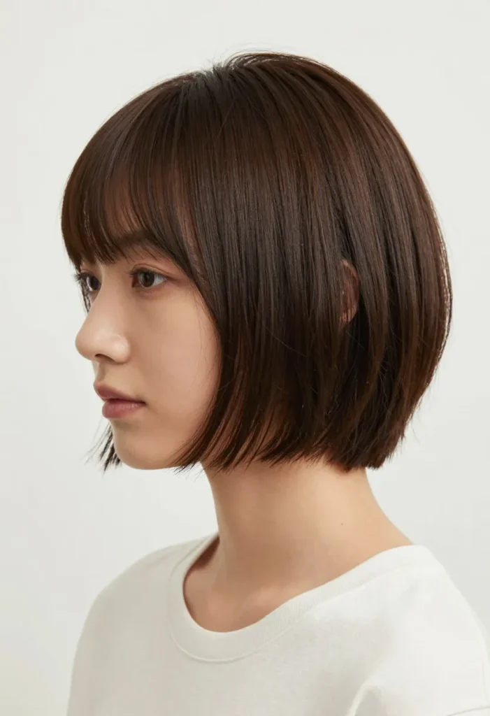 Cute Short Pixie Bob with Curtain Bangs Cute Short Pixie Bob with Curtain Bangs