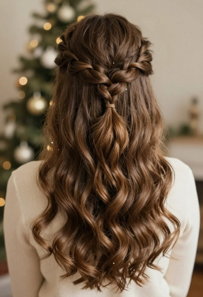 Double Braid Crown With Loose Length And Texture Double Braid Crown With Loose Length And Texture