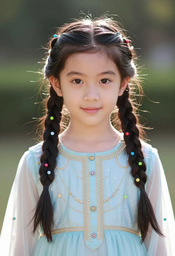 Double Dutch Braids with Beads Double Dutch Braids with Beads