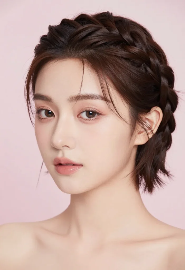 Dutch Halo Braids With Prom Hairstyles Short Hair Dutch Halo Braids With Prom Hairstyles Short Hair