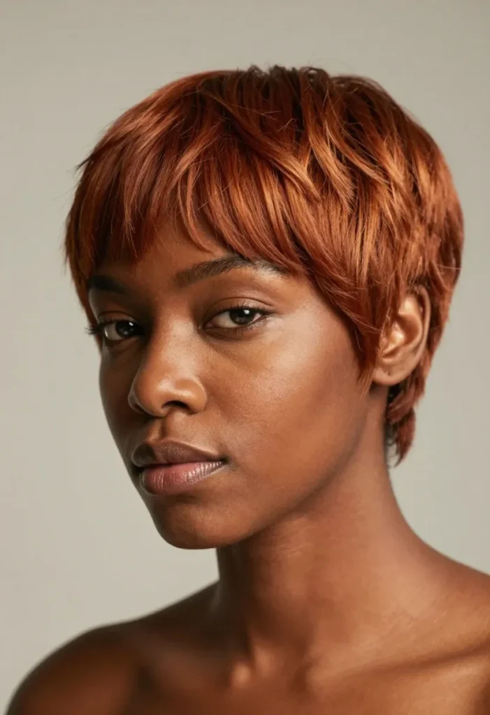 Elegant Black Wavy Pixie for Mature Women