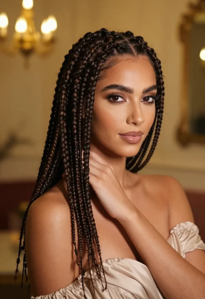 Elegant Side-Swept Dreads for Date Night Elegant Side-Swept Dreads for Date Night