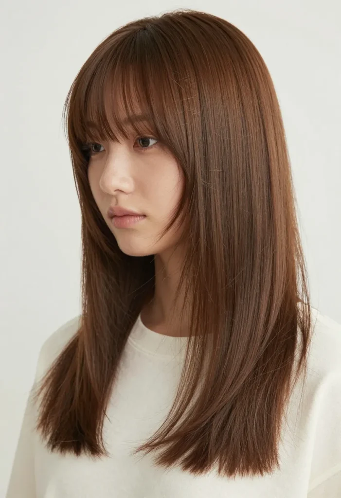 Feathered Curtain Bangs for Straight Hair