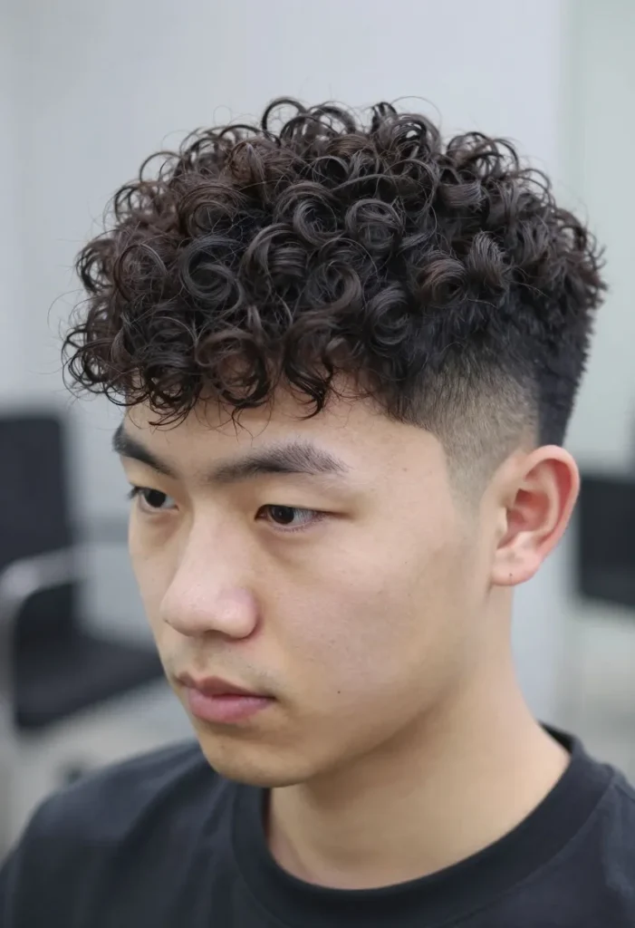 Flat Top Curly Temple Fade Flat Top Curly Temple Fade