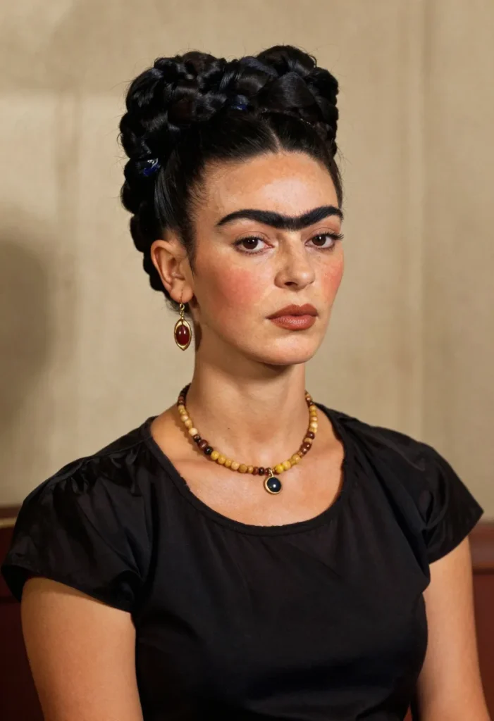 Frida Kahlo-Inspired Updo Frida Kahlo-Inspired Updo