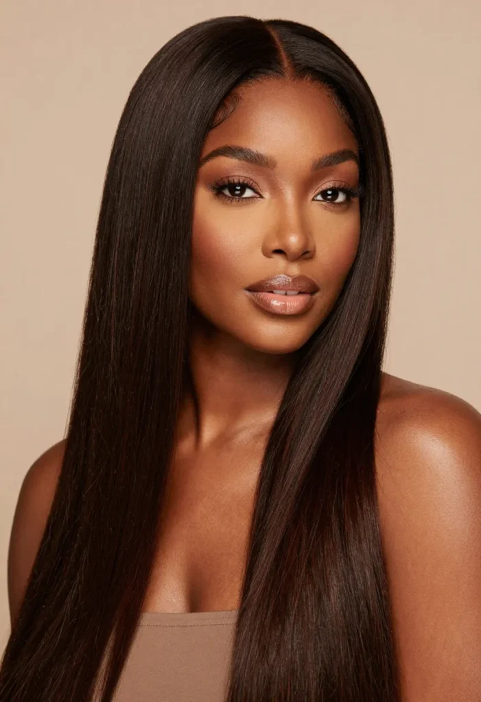 Glossy Straight Look with Soft Ends Glossy Straight Look with Soft Ends