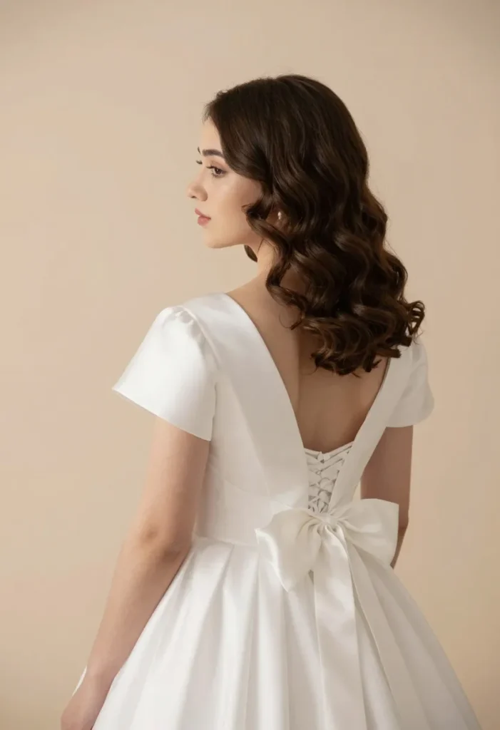 Graceful Floral Communion Curls Graceful Floral Communion Curls