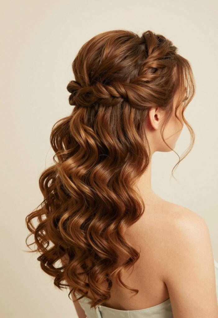 Half-Up Curly Lift With Face-Framing Spirals Half-Up Curly Lift With Face-Framing Spirals