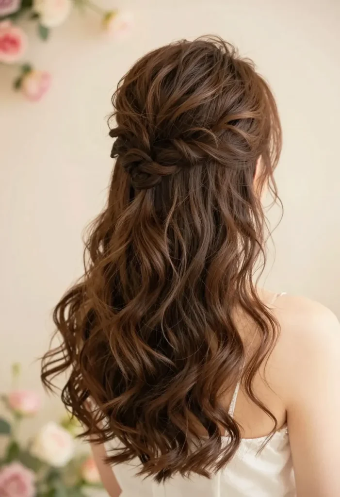Half-Up, Half-Down with Soft Waves Half-Up, Half-Down with Soft Waves