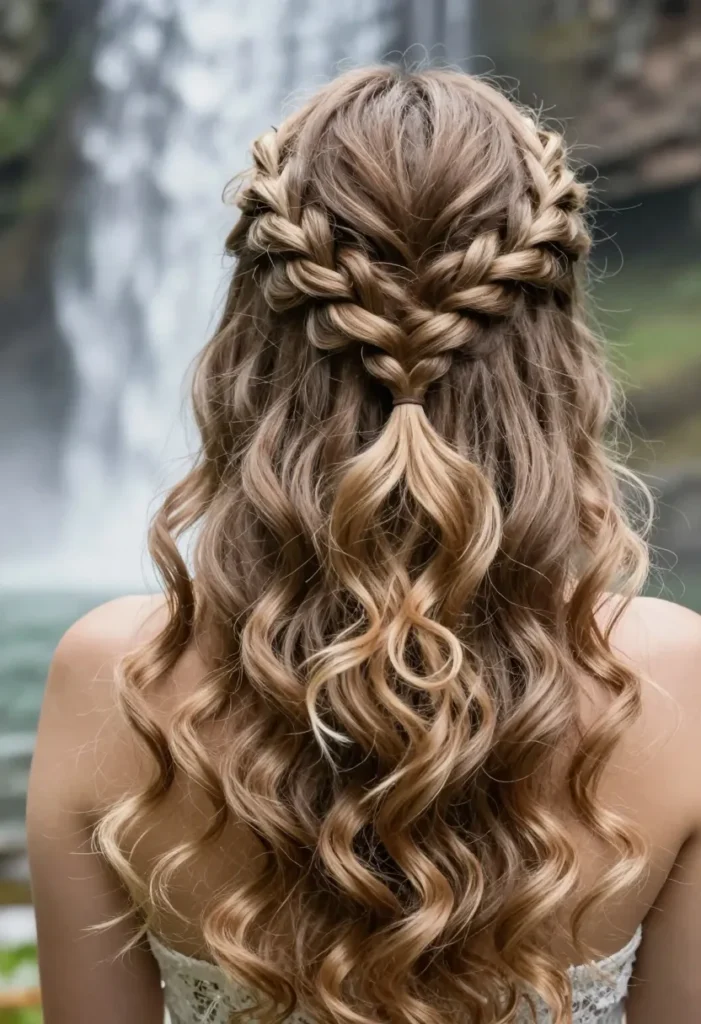 Half-Up Waterfall Braid Half-Up Waterfall Braid