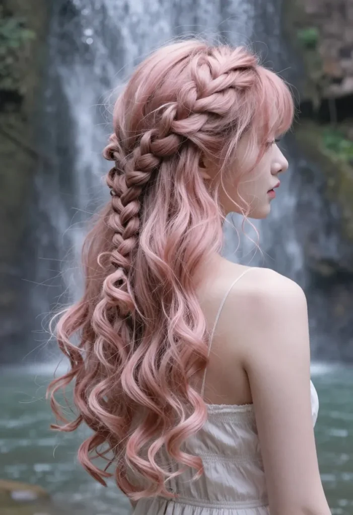 Half-Up Waterfall Braid Half-Up Waterfall Braid