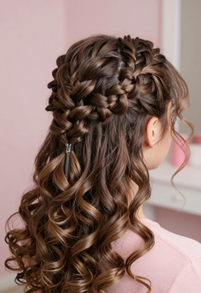 Half-Up Zipper Braid Half-Up Zipper Braid