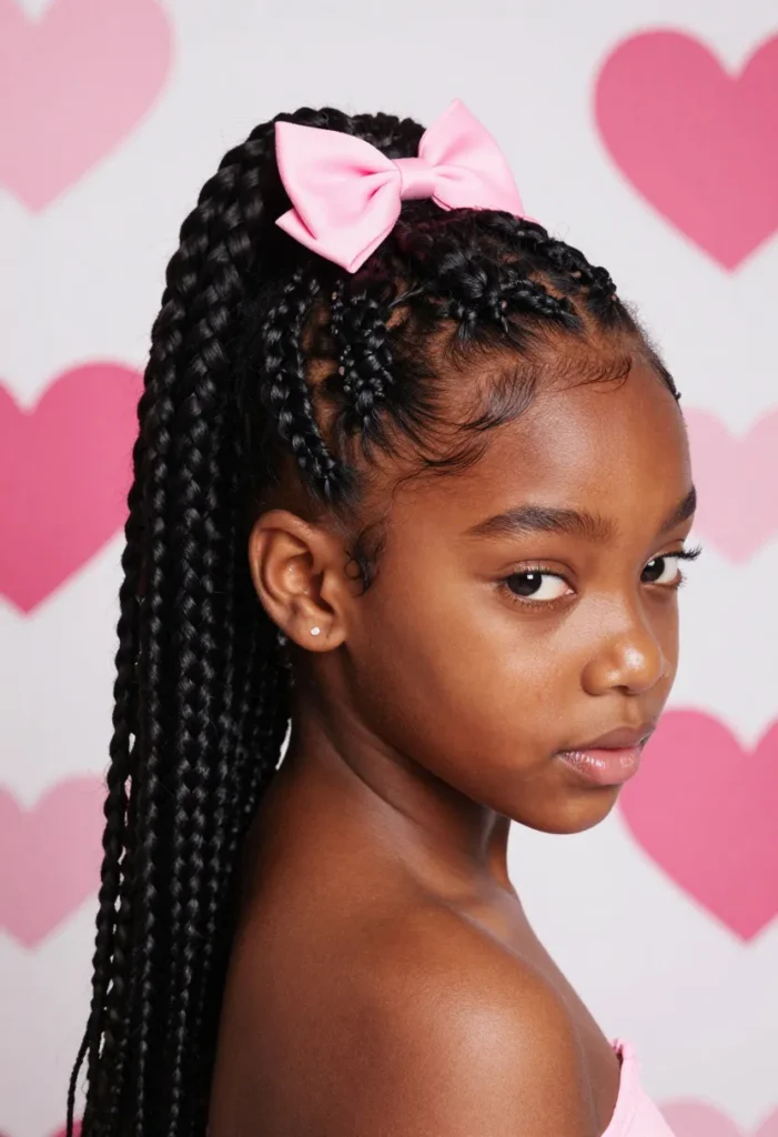 Halo Braid with Heart Pins Halo Braid with Heart Pins