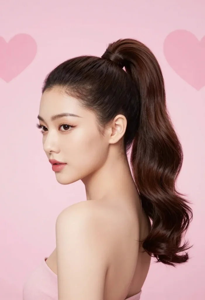 High Ponytail for Valentine's Day High Ponytail for Valentine's Day