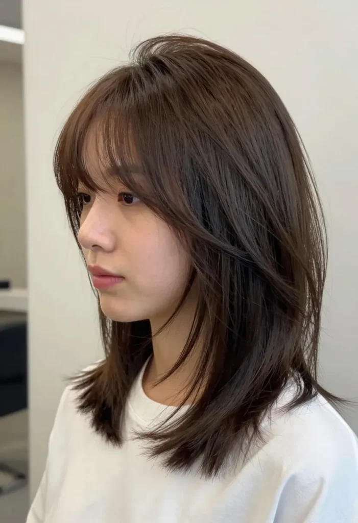 Layered Bob with Bangs Layered Bob with Bangs