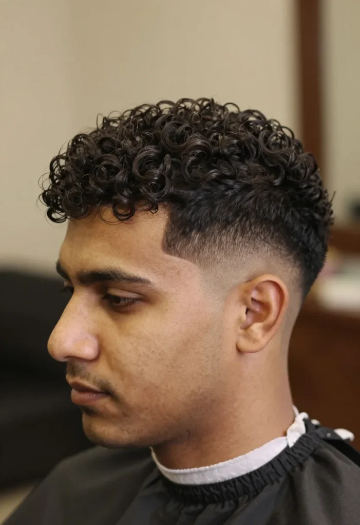 Low Fade with Wavy Volume Top Low Fade with Wavy Volume Top