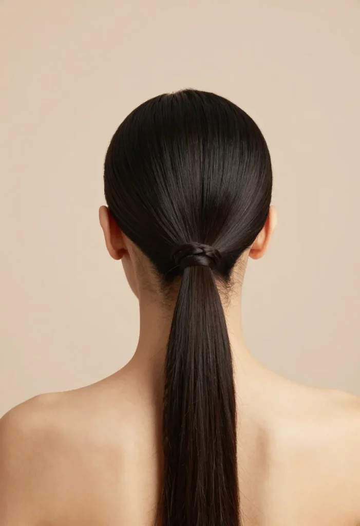 Low Ponytail with Braids Low Ponytail with Braids