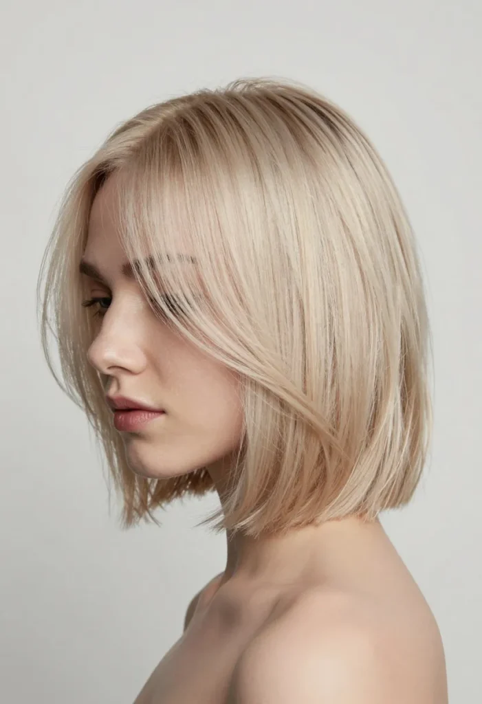 Messy Icy Blonde Bob Messy Icy Blonde Bob