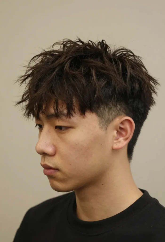 Messy Top with Shaved Sides Messy Top with Shaved Sides
