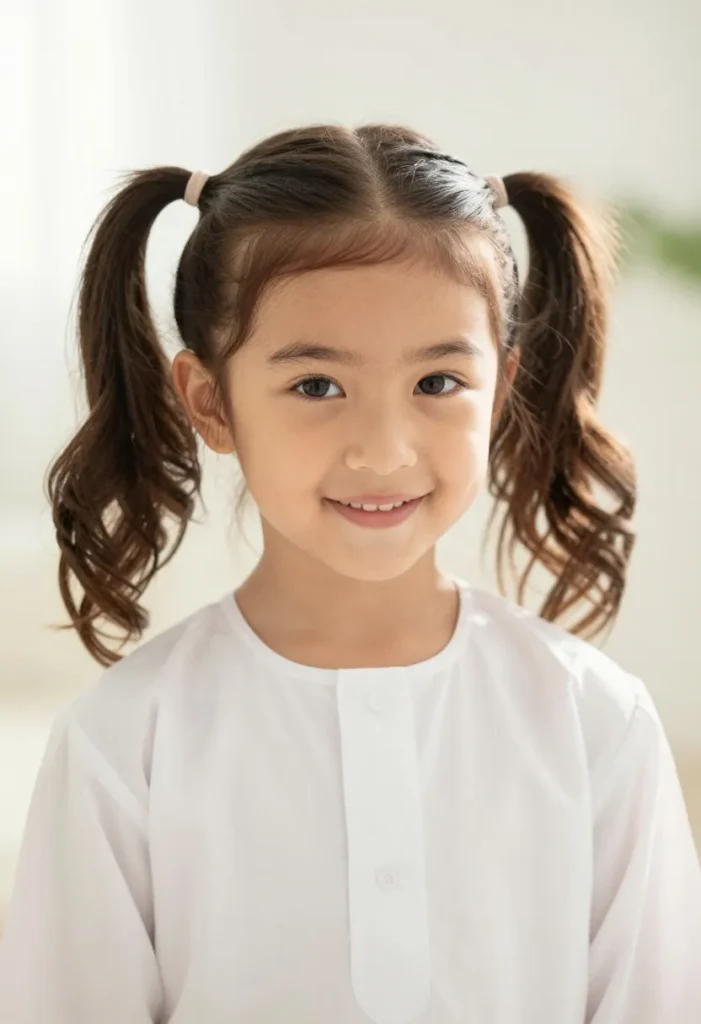 Pigtail Little Girl Hairstyle Pigtail Little Girl Hairstyle