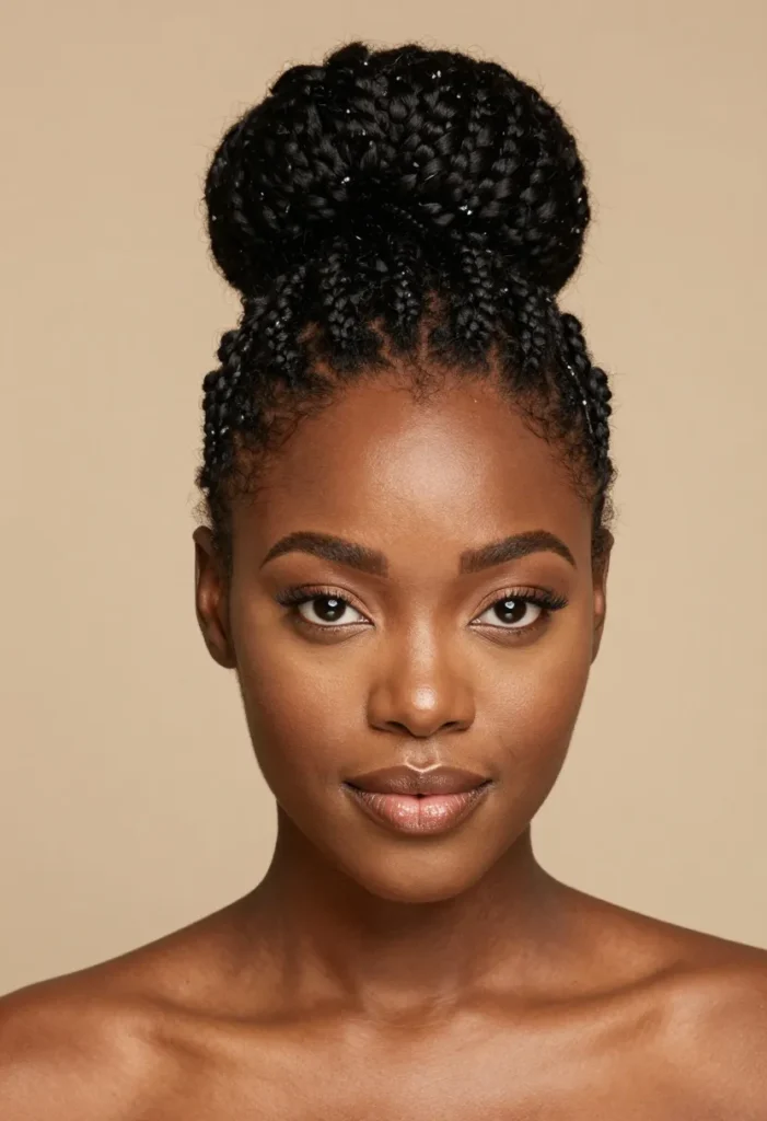 Polished High Bun for Black Women Polished High Bun for Black Women