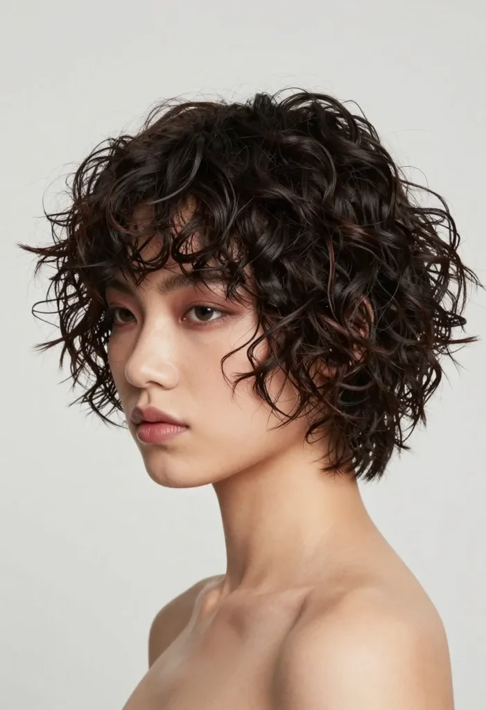 Short Shaggy Style with Curls Short Shaggy Style with Curls
