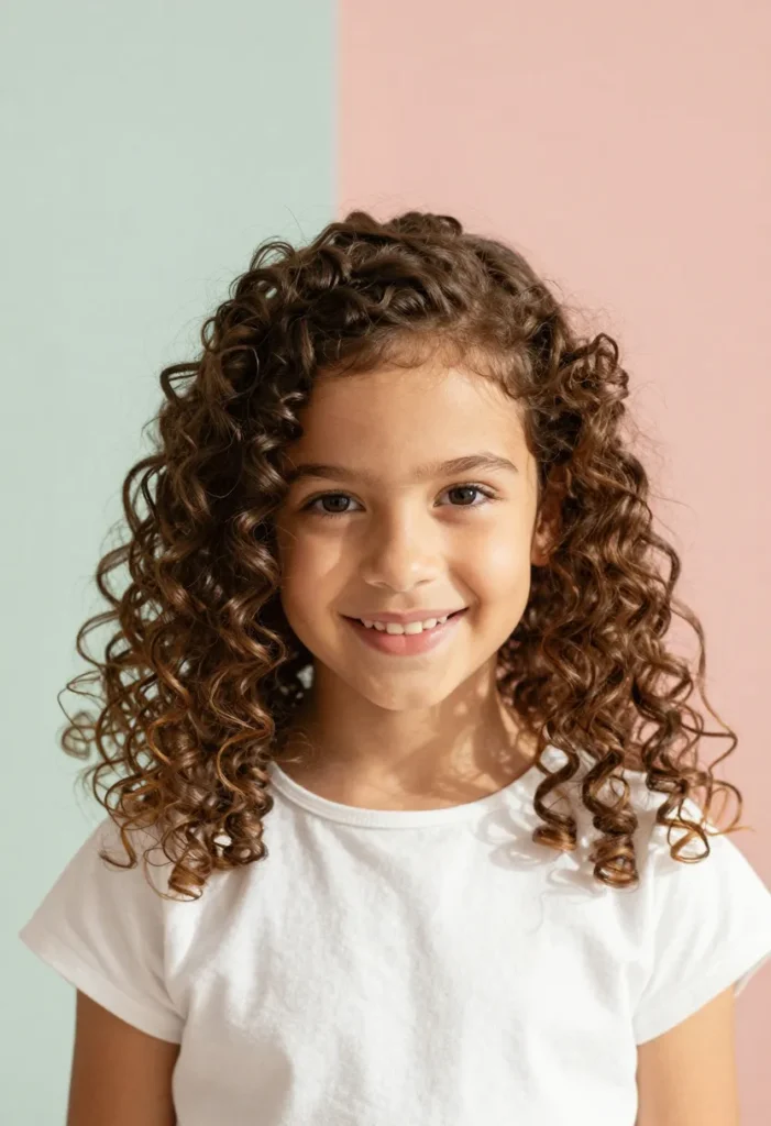 Shoulder-Length Tight Curls With Side Part Shoulder-Length Tight Curls With Side Part