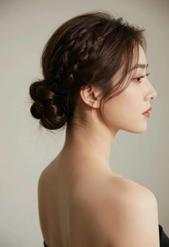 Side-Braided Low Bun Side-Braided Low Bun
