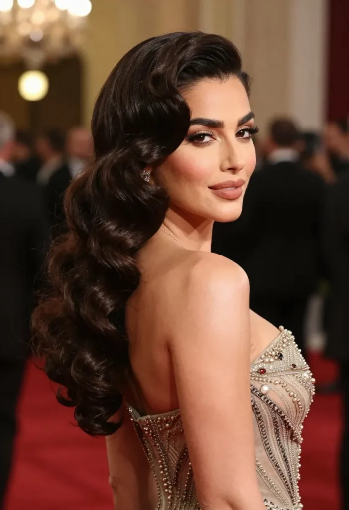 Side-Swept Hollywood Waves