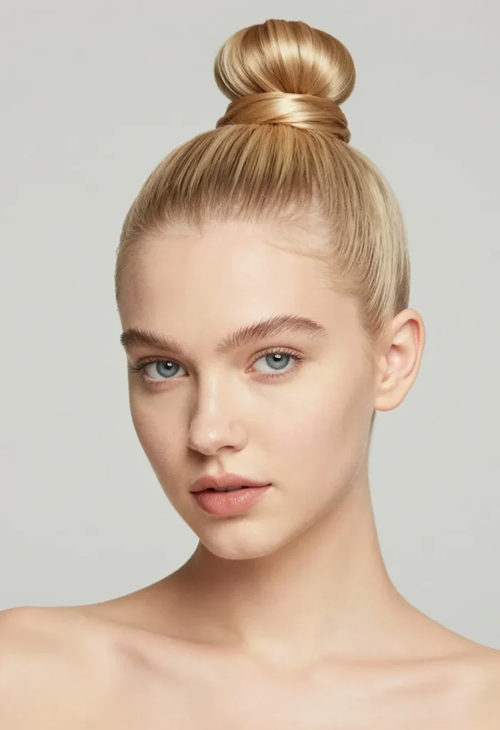 Sleek Blonde Space Buns Sleek Blonde Space Buns